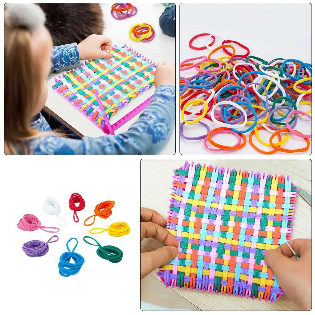 96 قطعة حلقات نول النسيج أربطة مرنة متعددة الألوان لتقوم بها بنفسك الحرف بوثولدر صنع عدة عبوة توريد أدوات الحرف اليدوية الفن