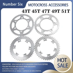 Motorcycle 520 Chain Rear Sprockets 43T 45T 47T 49T 51T Chainwheel For HONDA CRF CRF250 CRF450 XR250 CR250 XR400 CRF450X XR650R