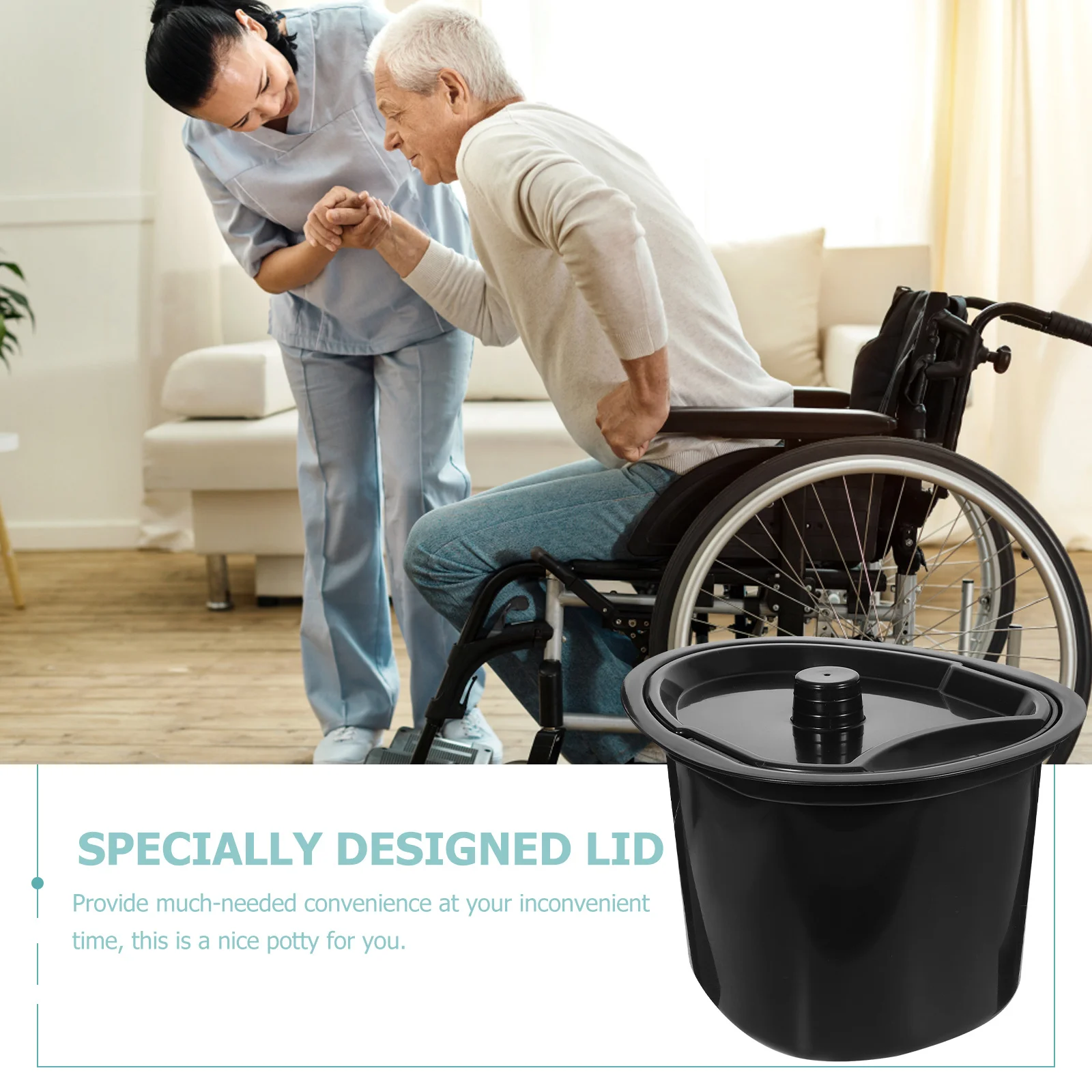 

5L Household Chamber Pot Plastic Bedpan For Elderly Patients Portable Urinal With Lid Durable Urine Bucket Bathroom Must