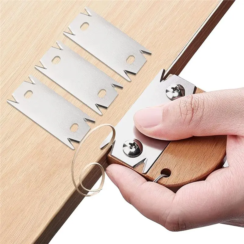 

A34R Veneer Edge Trimmer Edge Banding Trimmer With Wooden Handle 3 Replacement Blades For Woodworking, Veneer, PVC