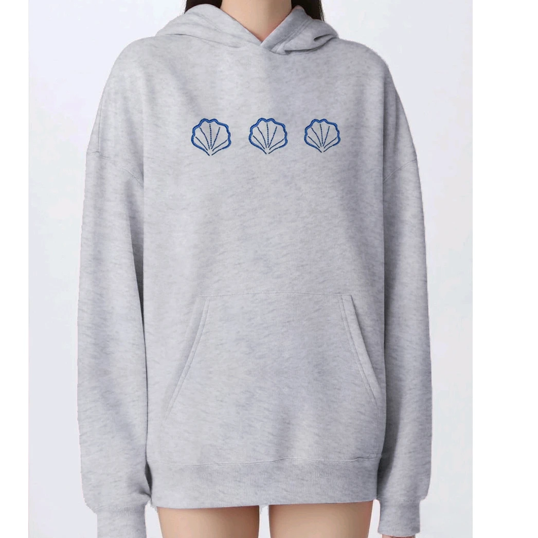 Roupas alternativas femininas primavera outono moletom com capuz manga comprida padrão bordado com capuz com bolso