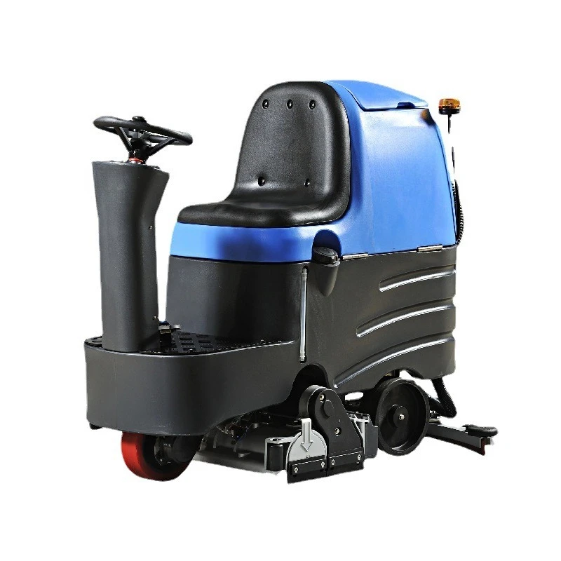 R-QQR drive-on sweeper, workshop factory industrial playground property garage vegetable market washing truck