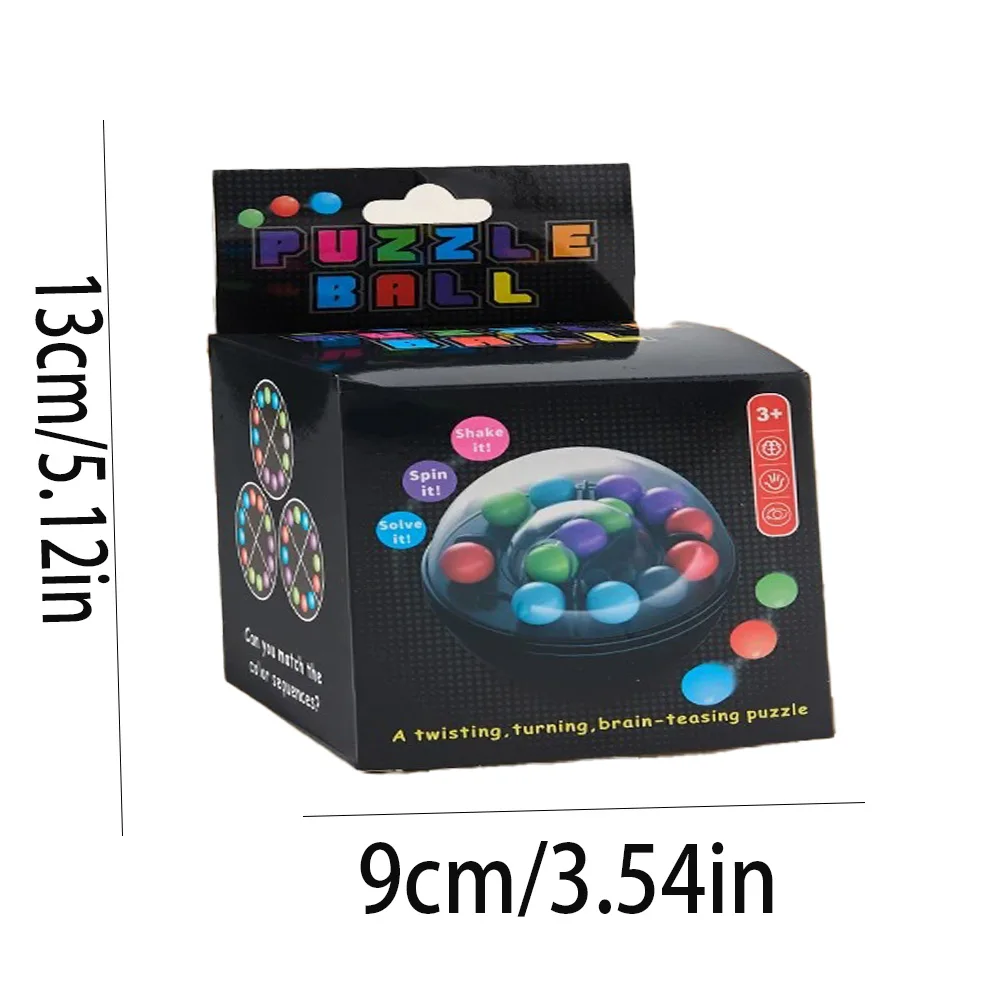 3D Magnetic Ball Rolling Puzzle Cube - Challenging Logic Game, Anti-Anxiety Fidget Toys, Educational STEM Learning Gift
