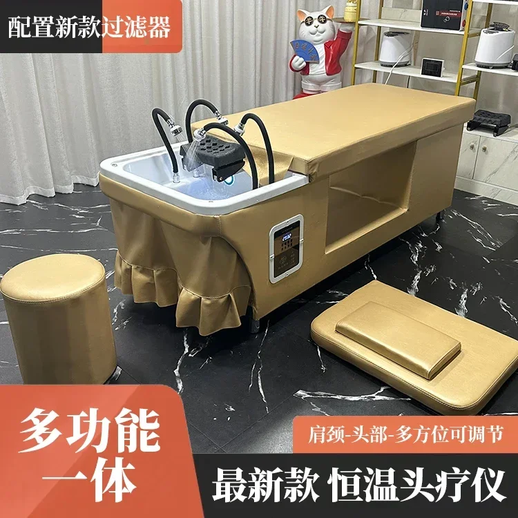 customized the latest water circulation head treatment bed, special shampoo bed for barbershop, multifunctional