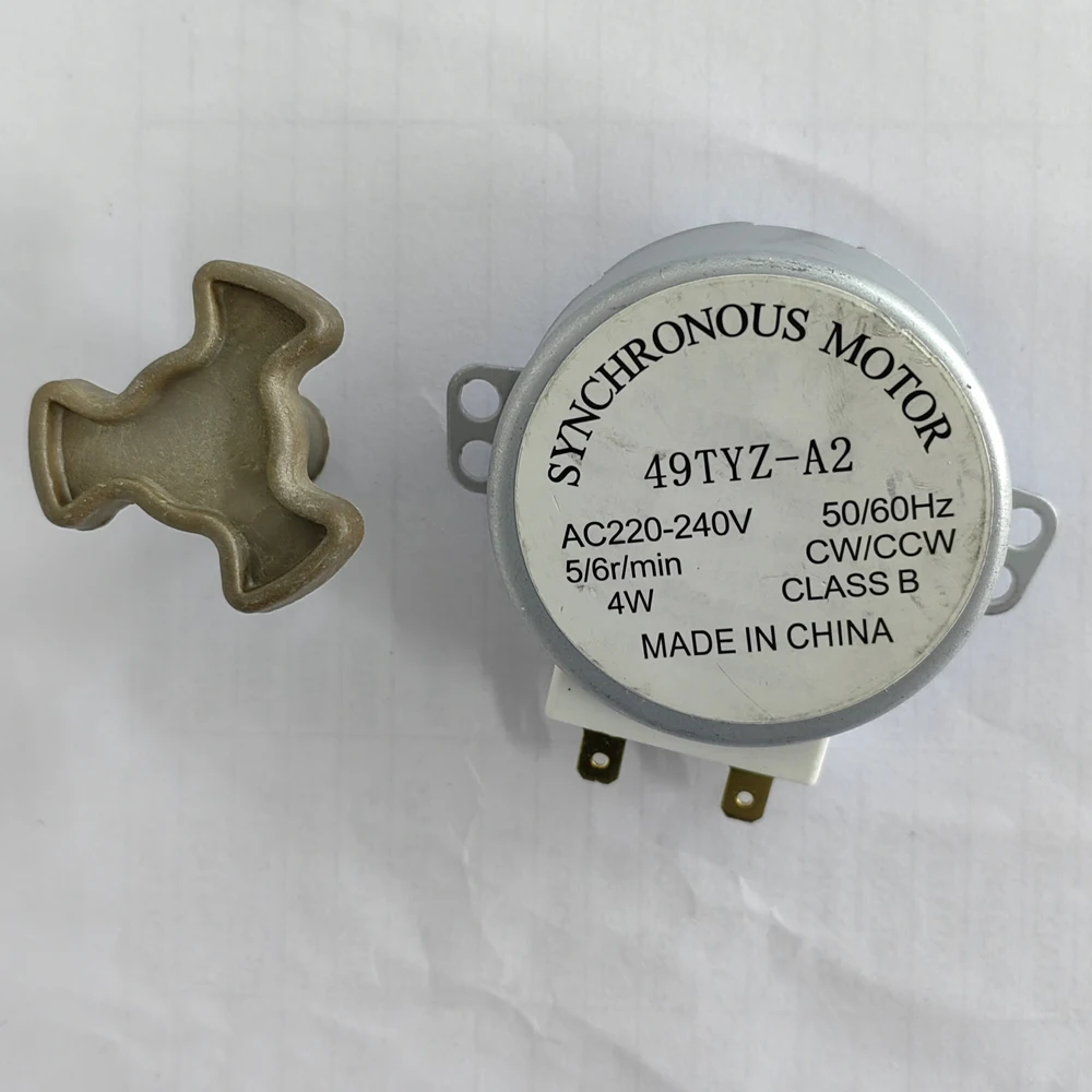 1 PCS 49TYZ-A2 220-240V 4W Motor sincrónico de bandeja giratoria para microondas, accesorio de repuesto para horno de microondas