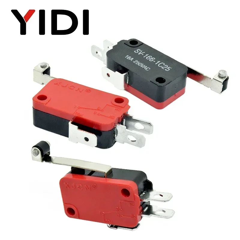 YIDI-microinterruptor de límite de viaje momentáneo, 16A, 250VAC, SPDT, 1NO1NC, 3 pines, palanca, rodillo, V-15, V-151, V-152, V-153, V-154