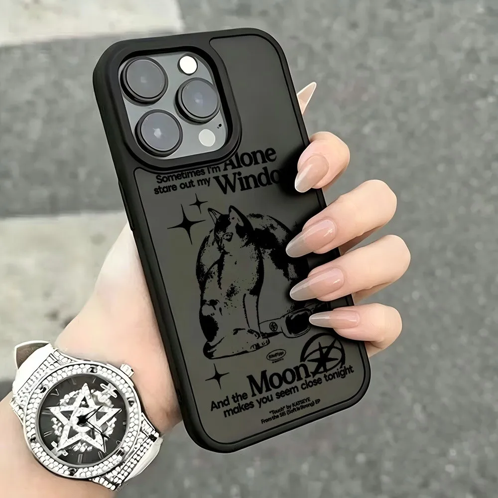 Luxury Matte Phone Case For iPhone 11 12 13 14 15 16 17 18 Pro Max Plus Air Black Shockproof Hot New K-KPOP K-KATSEYEs