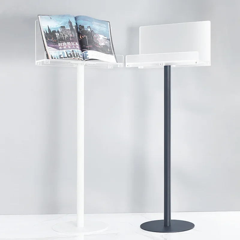 Magazine display stand, model house, light luxury water sign, advertising shelf, floor-to-ceiling minimalist acrylic, picture