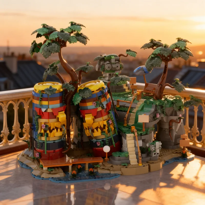 

3972pcs MOC Ancient Ruins City Jungle Model Building Blocks Toy Gift Creative Display Collectible Desk Premium Adult Kids Home