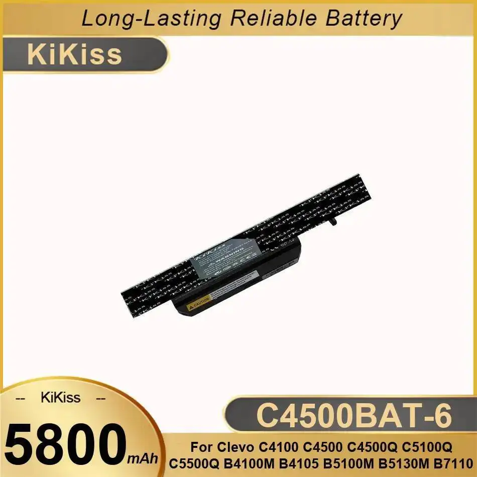 

5800Mah Fast Charging C4500BAT-6 Laptop Battery For Clevo C4100 C4500 C4500Q C5100Q C5500Q B4100M B4105 B5100M B5130M B7110