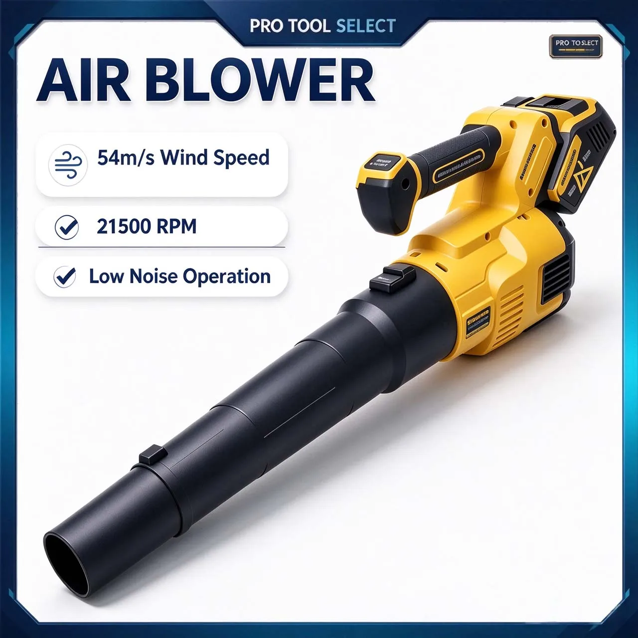 Vesmatity High Speed Brushless Air Blower 3 Gears Power Cordless Electric Leaf Snow Duster Blowing Tool 18V Battery Max
