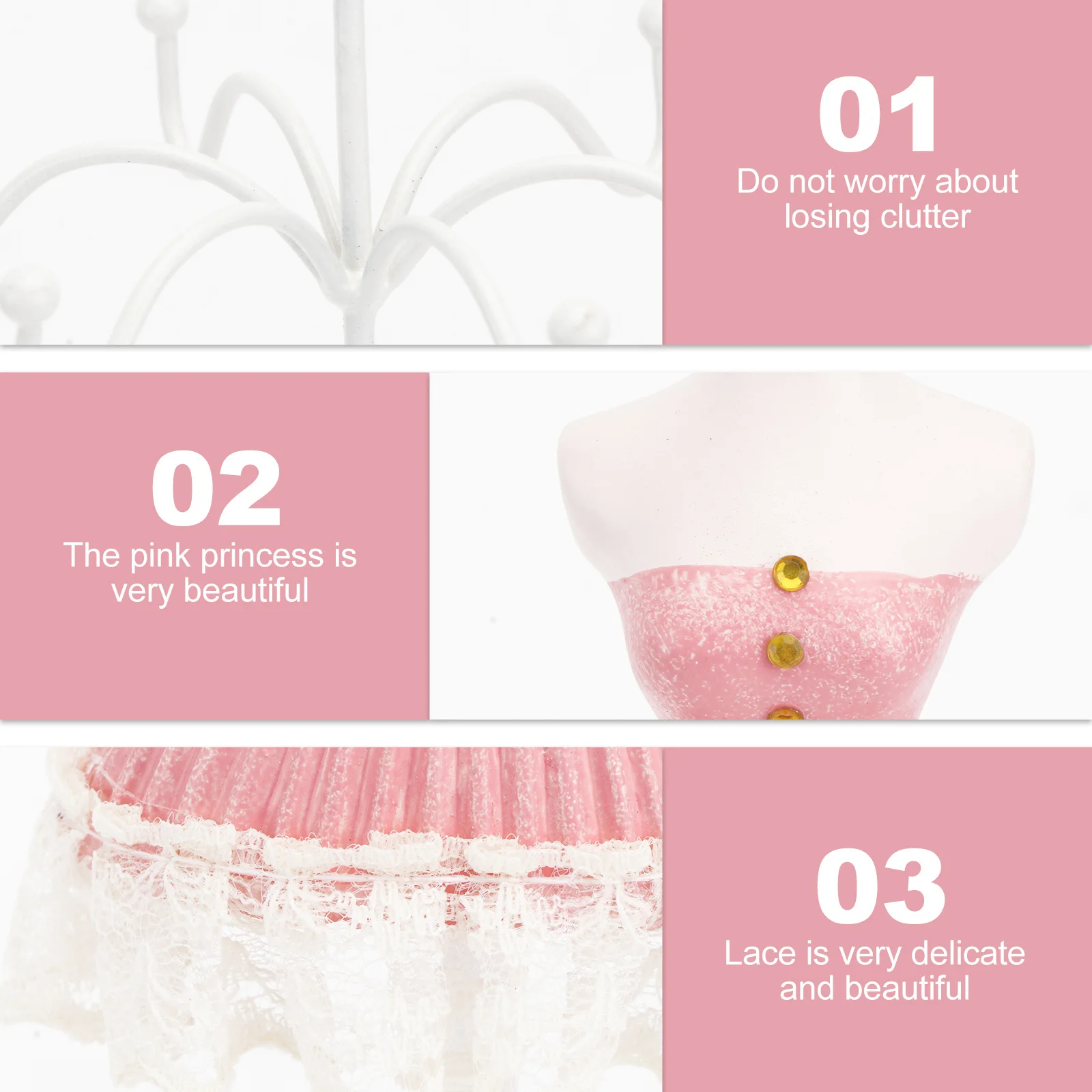 

1 шт. стеллаж для демонстрации ювелирных изделий для серег, ожерелий, колец, уникальная подставка для хранения, красивая стойка для демонстрации ювелирных изделий, тонкая работа