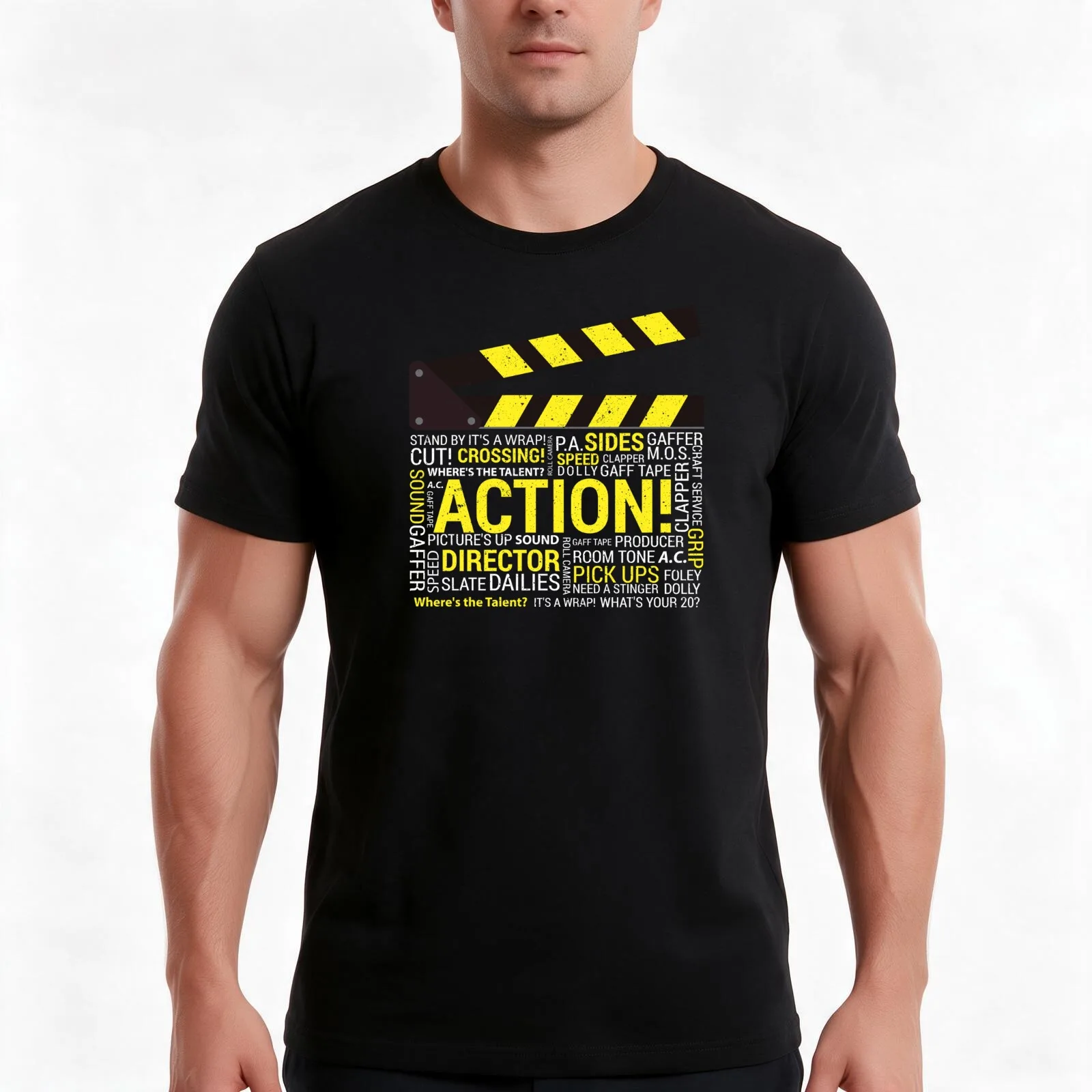 Filmmaker Film Student Director Cinematographer Film Crew Clapper Men T Shirt mens graphic t shirts