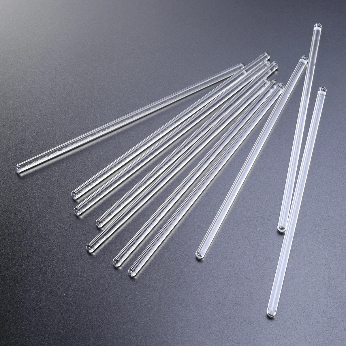 

10Pcs Glass Stirring Rods Clear Hardened Borosilicate Glass Sticks for Hot Cold Beverages Cocktails Chemistry Lab Use Stirring