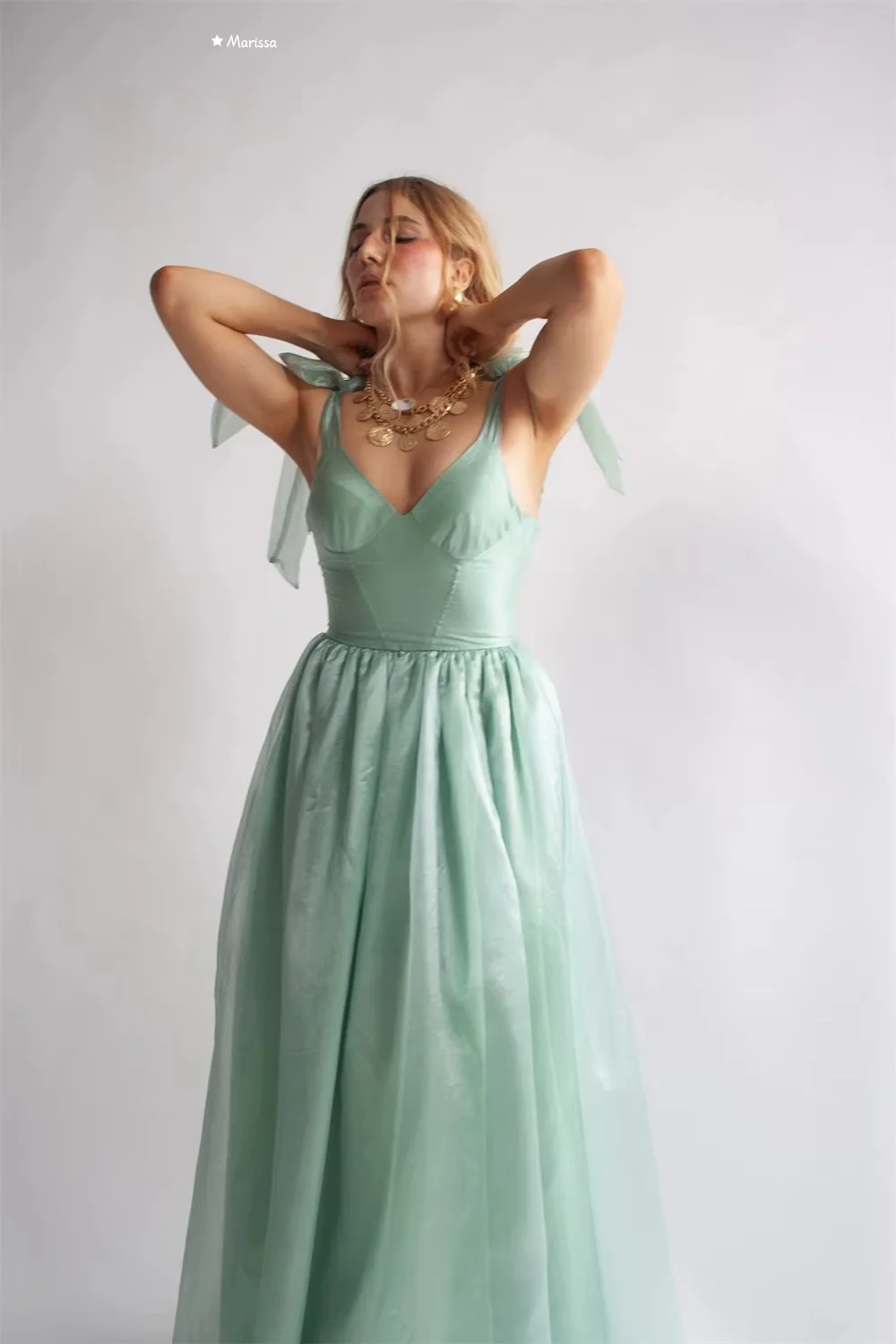 Marissa vestidos de coquetel com fenda lateral, linha a, para ocasiões especiais, vestido de baile, saia até o tornozelo, vestidos de ocasião sob medida, vestido de baile