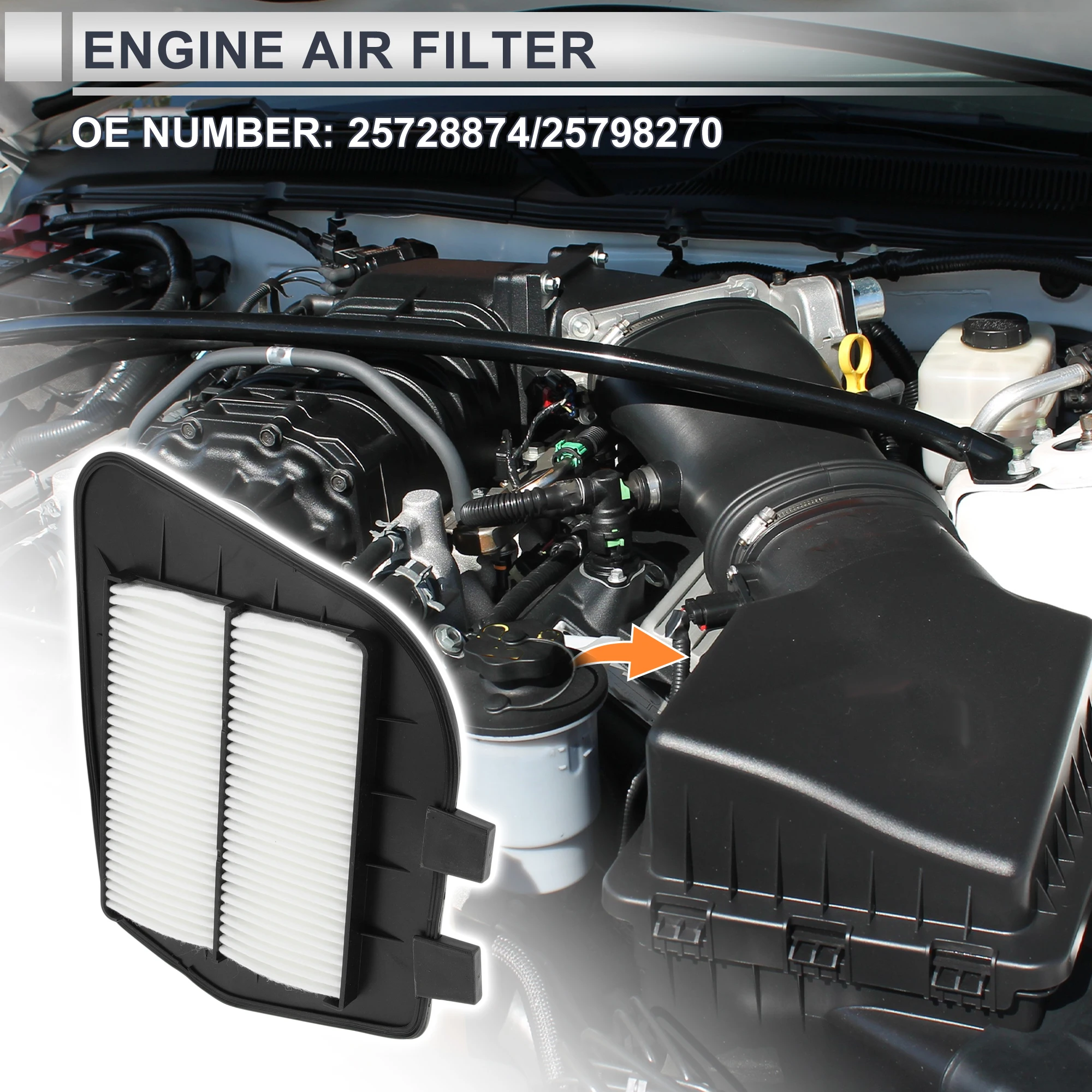 

X Autohaux автомобильный воздушный фильтр двигателя No 25728874/25798270 для Cadillac CTS Base 2,8 л 1 шт.