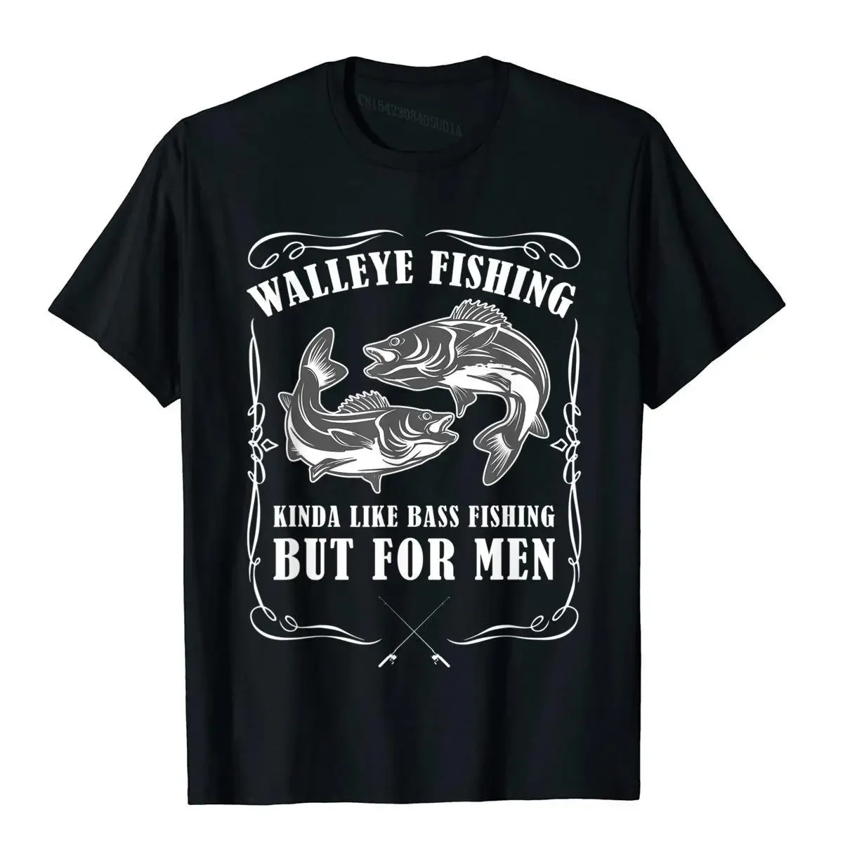 Walleye Fishing For Men Funny  T-Shirt Top T-Shirts Tops & Tees New Arrival Cotton 3D Style Simple  Male