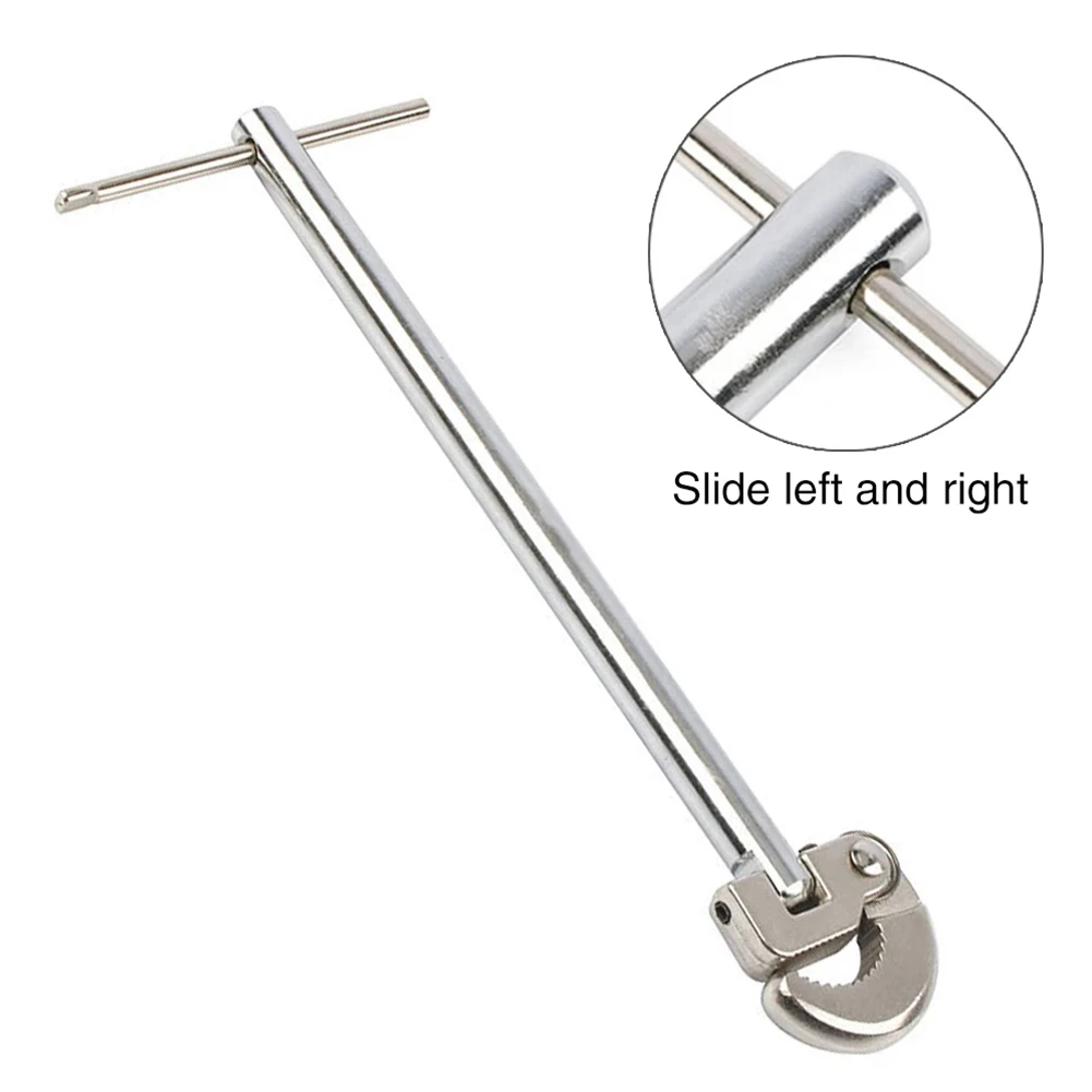 

Portable Basin Wrench 180° Rotation Basin Wrench Carbon Steel Faucet Basin Wrench Plumbing Tool 180 Degree Rotation