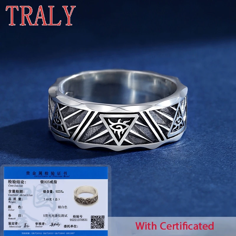 925 Sterling Silver Luxury Ring for Men Hip Hop Bands White Gold Colour Hight Quality Couples Party Jewelry Gift