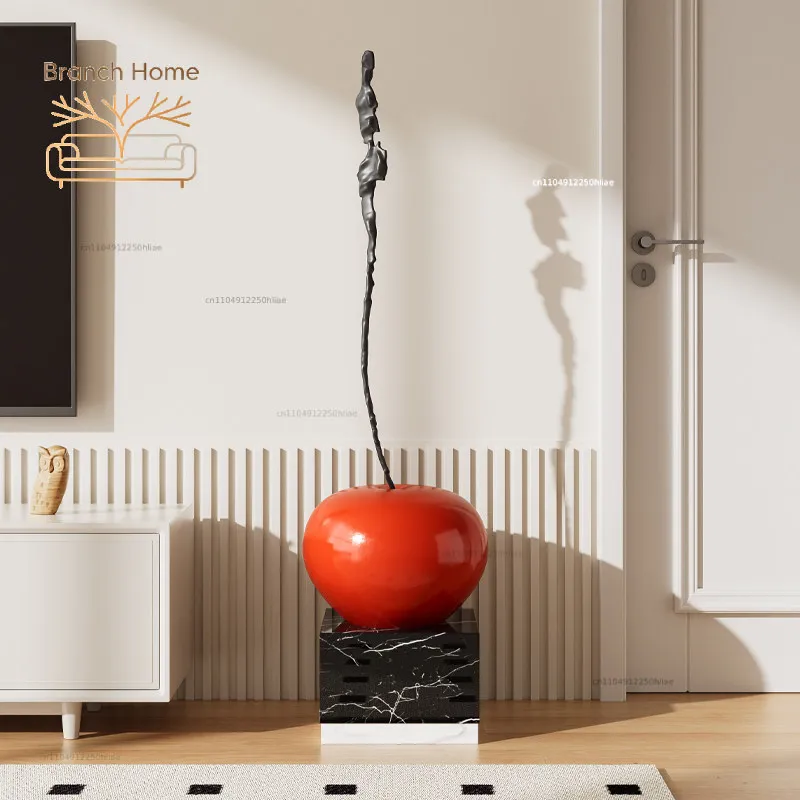 Creative cherry ornament art high-end sculpture living room porch TV cabinet next to floor decoration home