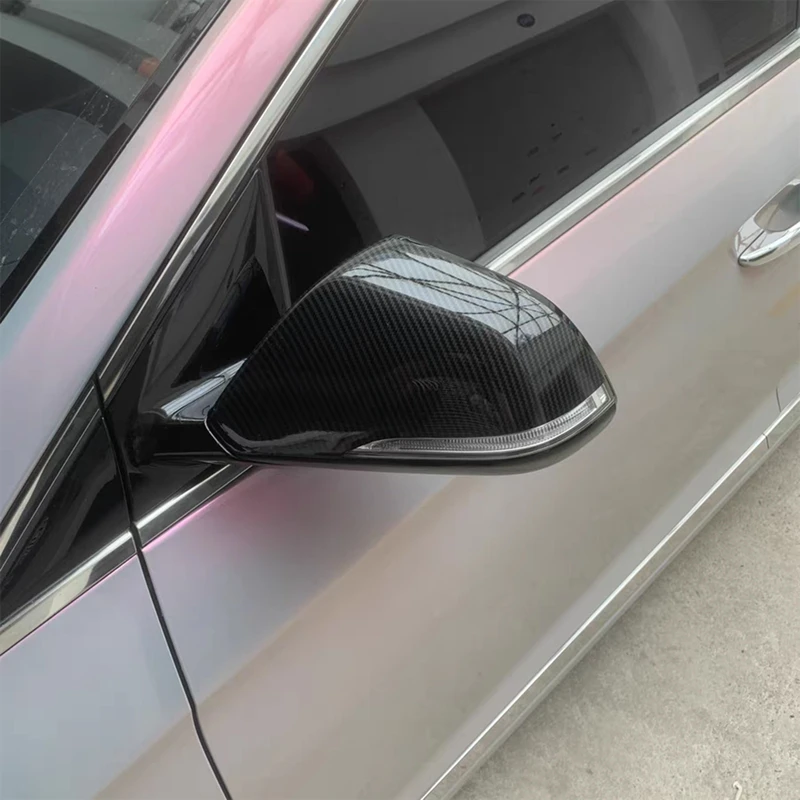 Carbon Fiber Side Wing Mirror Rearview Mirror Cover Shell Cap Housing Replace for Hyundai Sonata 2015-2019