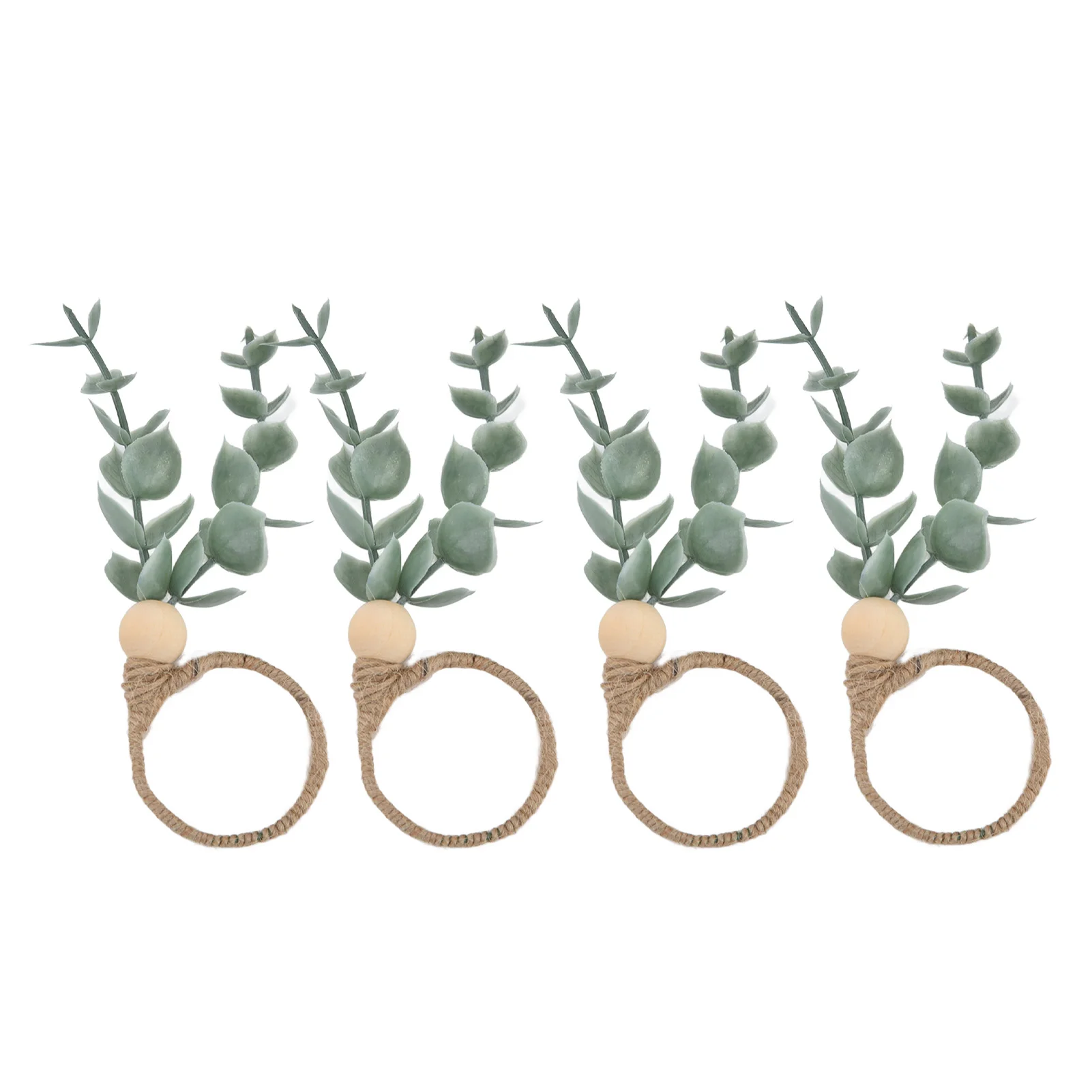 4 Stuks Servetringen Moderne Eenvoudige Decoratieve Handwerk Blad Bloem Servetringen Voor Bruiloften Kerstmis Nieuwjaar Feesten