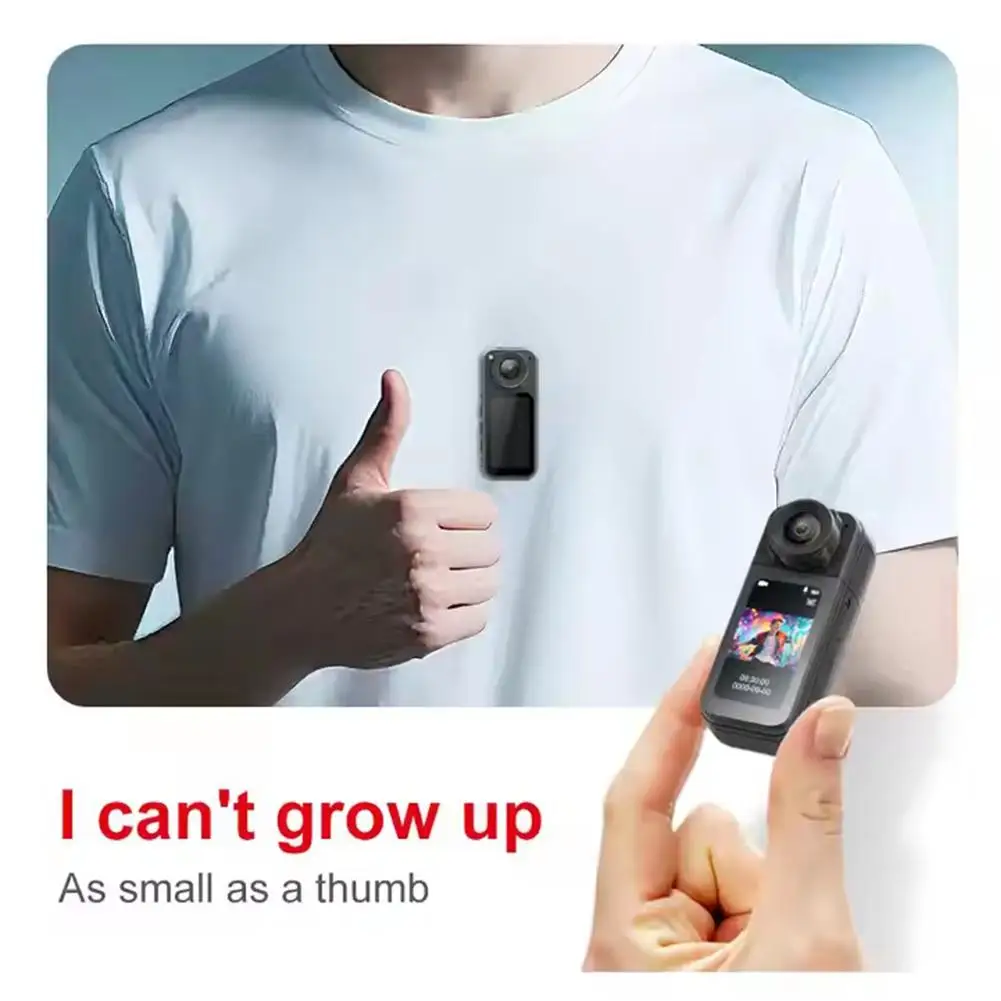 

Thumb Action Camera 1080P HD 180° Rotate Sport DV Cycling Camera Magnetic Attraction Outdoor Action Recorder N6L8