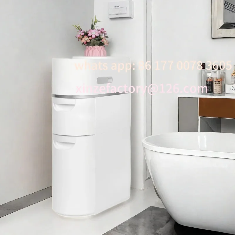 

Customizable ModernFloor Storage Cabinet Waterproof Plastic Storage Cabinet Large Capacity Slim Bathroom Storage Cabinet Bedroom