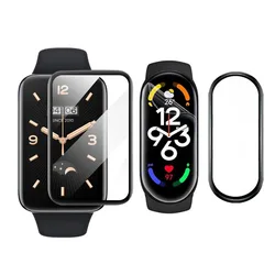 Xiaomi Mi Band 9,8,アクティブ,7 Pro,スマートウォッチスクリーンプロテクター,湾曲した3Dエッジ,ソフト用の保護フィルム