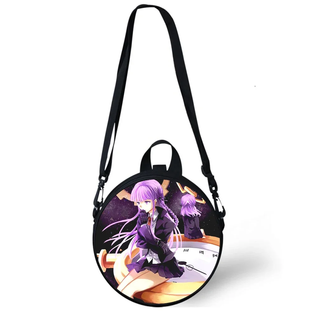 Danganronpa Kirigiri Kyouko Child kindergarten Bag 3D Print Crossbody Shoulder Bags School Women Mini Round Bagpacks Rugtas Bag