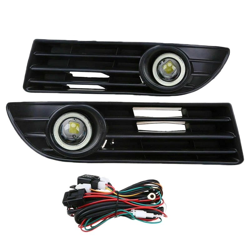 

Car Front Angle Eye Fog Light Lamp with Grille for Polo MK4 9N3 2005-2009