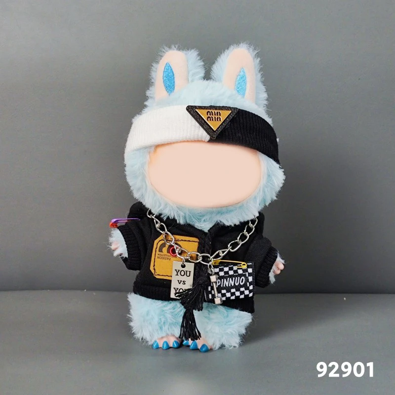 

17cm Cute Mini Plush Doll'S Clothes Outfit Accessories For Korea Kpop Exo Labubu Idol Dolls Overalls Hat Clothing DIY Kids Gift