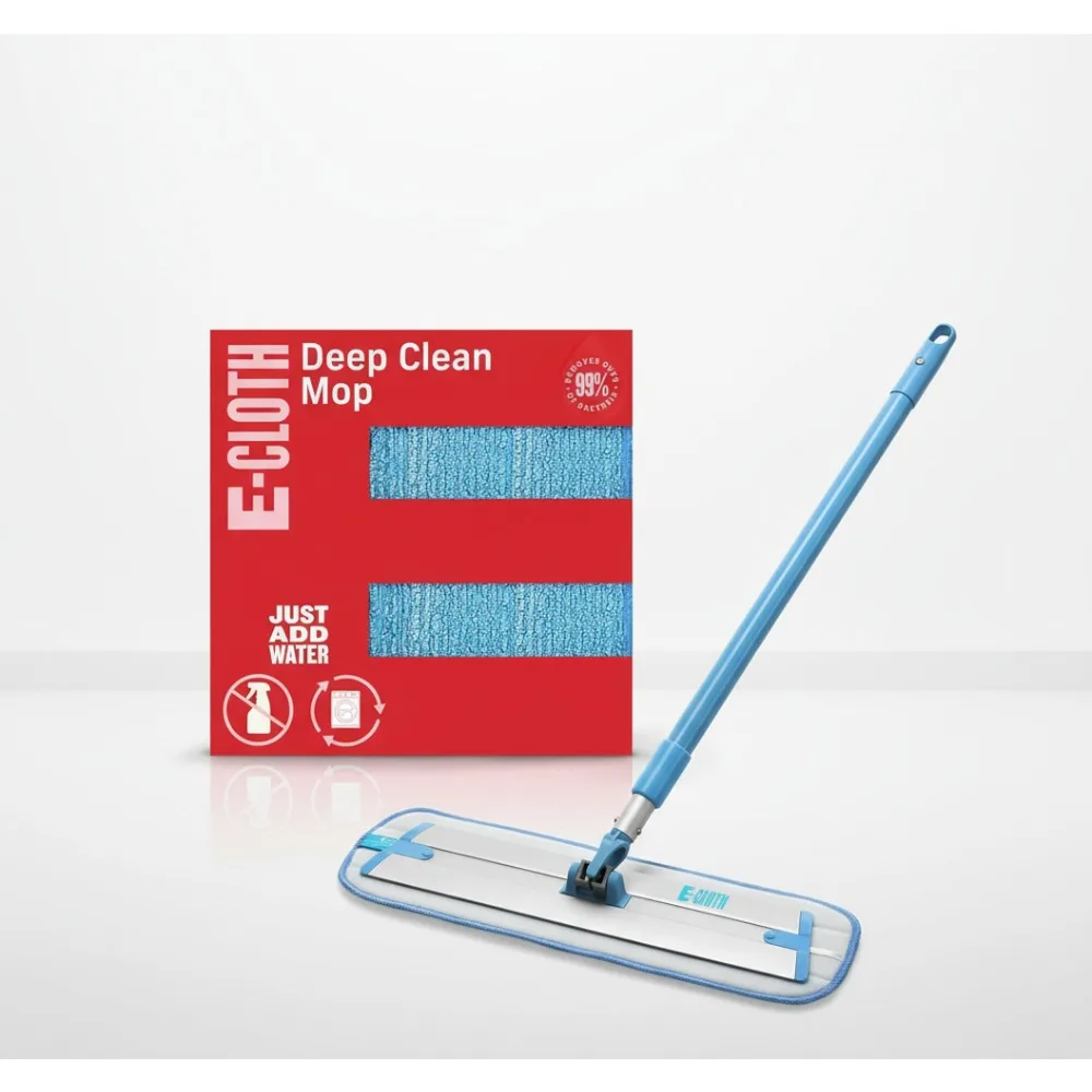 

Premium Microfiber Deep Clean Mop for Hardwood Laminate Tile Floors, Washable Reusable 100 Washes