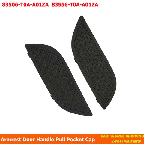 For Honda CRV CR-V 2012 2013 2014 2015 2016 Left&Right Black Pull Pocket Cap Inner Door Handle Armrest Screw Cover 83506T0AA01ZA