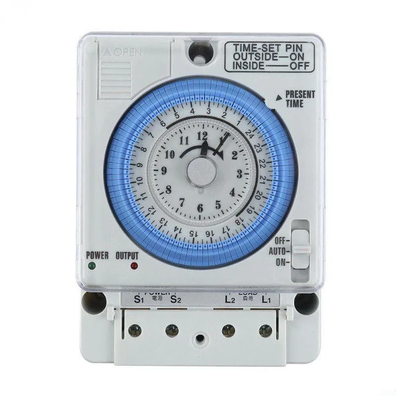 

1PC Mechanical Timer 15 Minutes 24 Hours Time Switch Relay AC220V 10A Non Power Failure 50Hz/60Hz Universal Industrial household