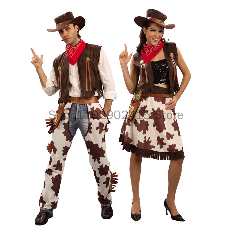 Halloween Western Cowboy Cosplay Set Middelbare Leeftijd Jongens En Meisjes Cowboy Rol Spelen Purim Day Kostuums