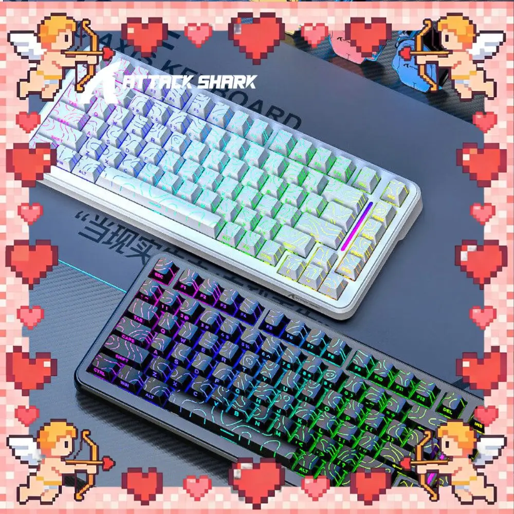 ATTACK SHARK X82 Pro HE Magnetic Keyboard Tri-Mode Wireless 8K Polling Rate Gaming 75% RGB 5000mAh 0.1MS Low Latency Keyboard