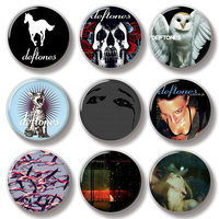 44MM White Pony Around The Fur Ohms Deftones Pin Soft Button Jewelry Creative Badge Brooch Lapel Pin Bag Backpack Hat Decoration