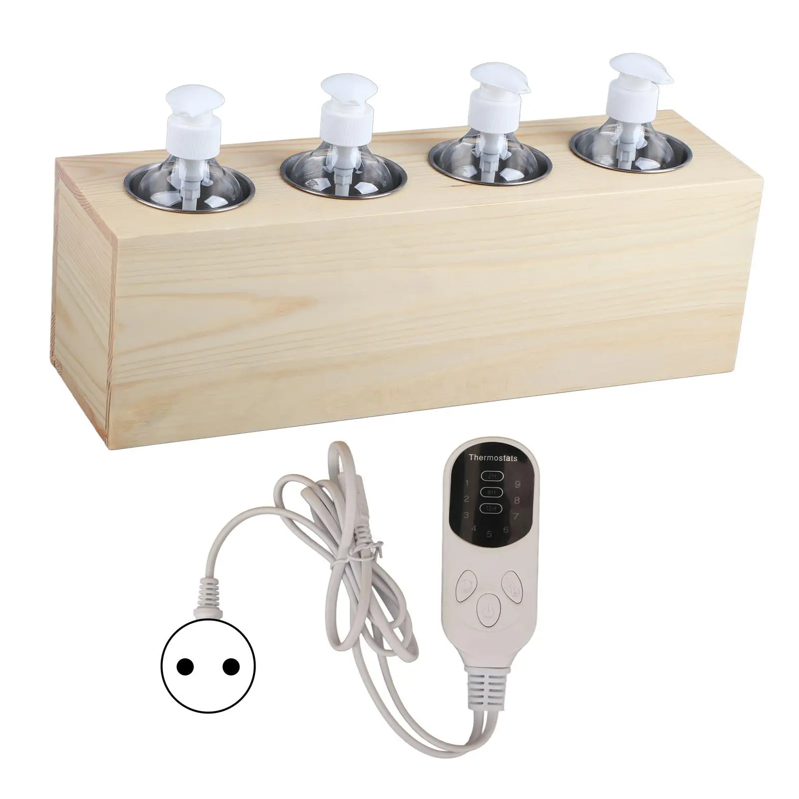 

Электрический массажер с 4 бутылками, масляный нагреватель с регулируемой температурой и таймером — быстрый подогреватель лосьона, съемный дизайн