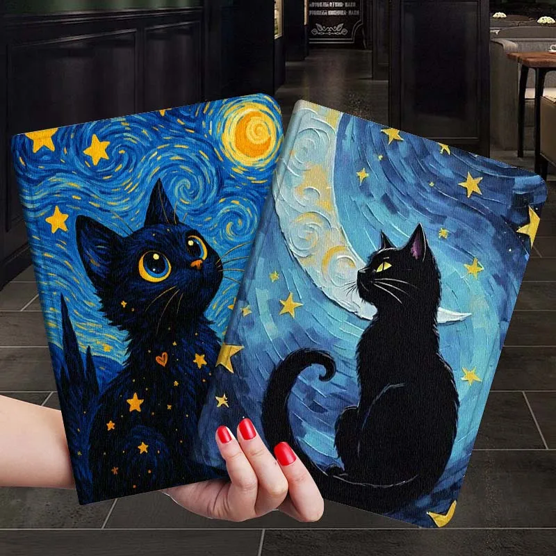 

Чехол для планшета Starlit Sky Cat Popular Art для Xiaoxin Lenovo Tab P12 Extreme Legion Y900 Idea Pro GT 12.1 2025, складной, подарочный