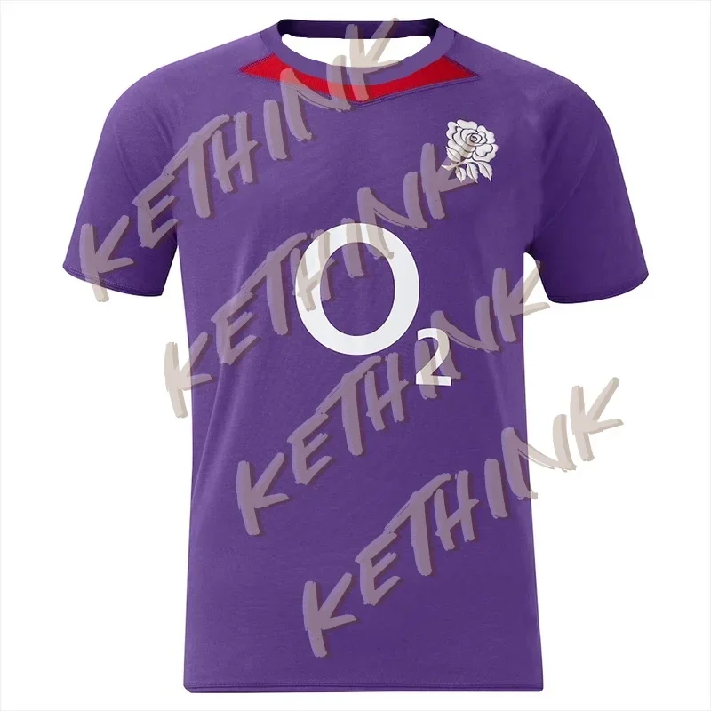 

25-26 Hot Selling English Rugby Jerseys, Quick Drying, Breathable, Plus Size Sports T-Shirts, Unisex, Children's Short Sleeves