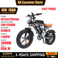 HX Q20PRO 2000W Adults Electric Bike Bicycle 48V 55AH 20 Inch Fat Tire electric bikes ebike Mountain Oil Brake 2000W Ebikes