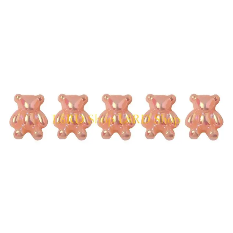 L8rd Gummy Bear Rhinestons Glitter Bear Dear Art Decorations مسمار الأظافر