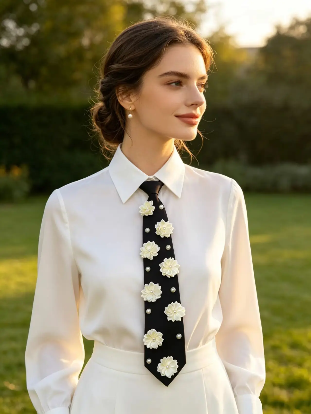nova-gravata-preta-de-tecido-sem-laco-com-decoracao-floral-em-cetim-branco-off-white-e-perolas-entrelacadas-estilo-estreito-gravata-pratica-para-mulheres-adequada-para-camisas-jk-apresentacoes-e-sessoes-de-fotos-acessorio-de-pescoco-ajustavel
