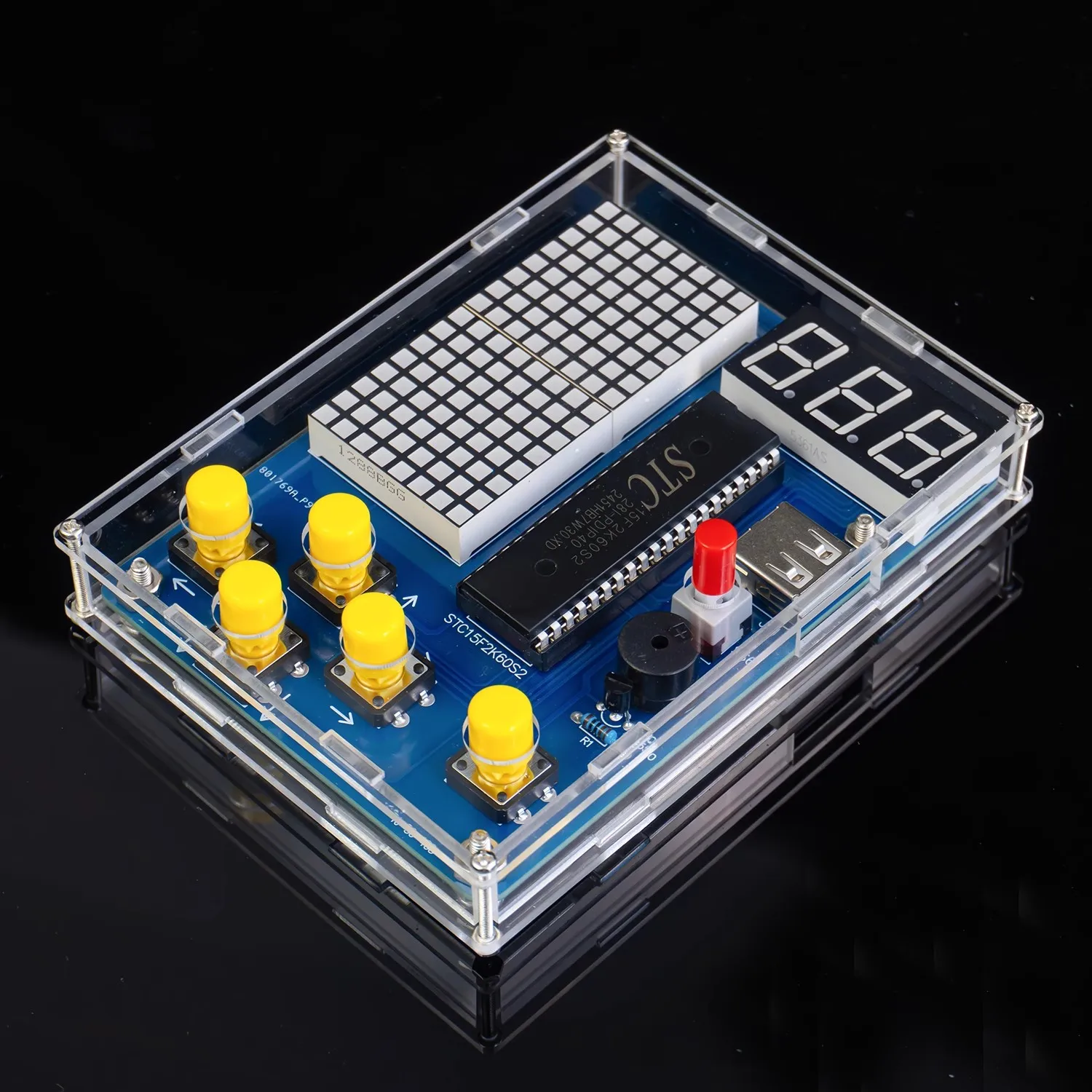 DIY Pixel Game Console Kit Electronics DIY Soldering Project 51 Single Chip Practice Solder Learning Assembly