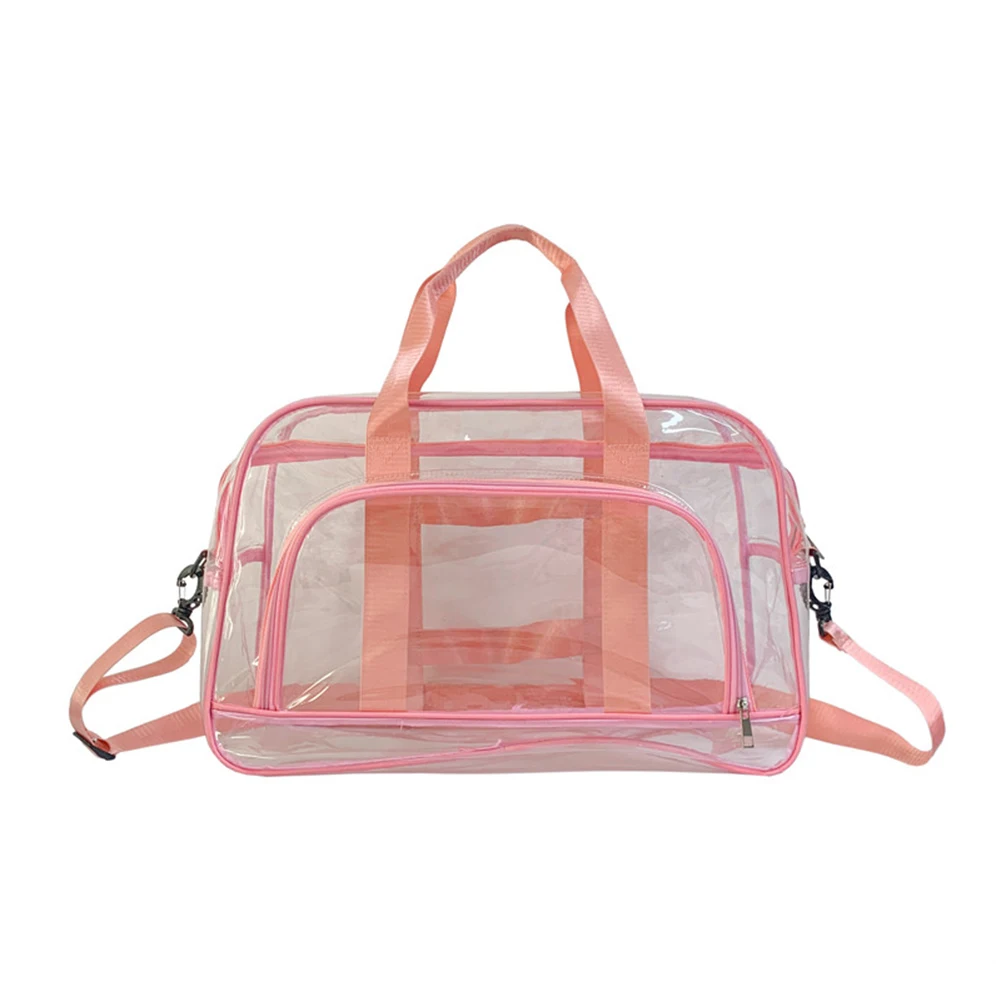 PVC Transparent Fitness Training Bag Large Capacity Hand Luggage Bag Lightweight Waterproof Portable Multifunctional for Camping