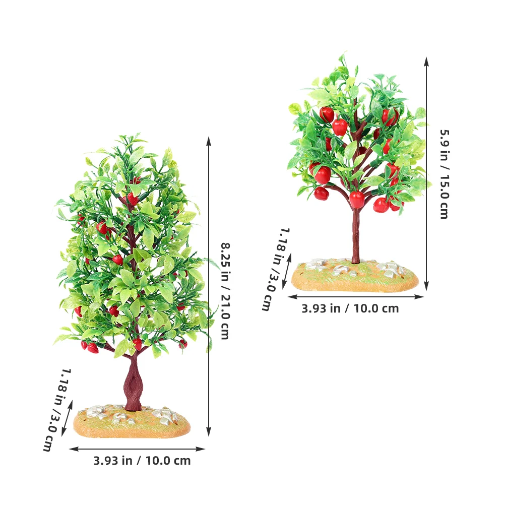 Fruit Tree Model Micro Landscape Decor Models Small Simulation Mini Miniature Fake