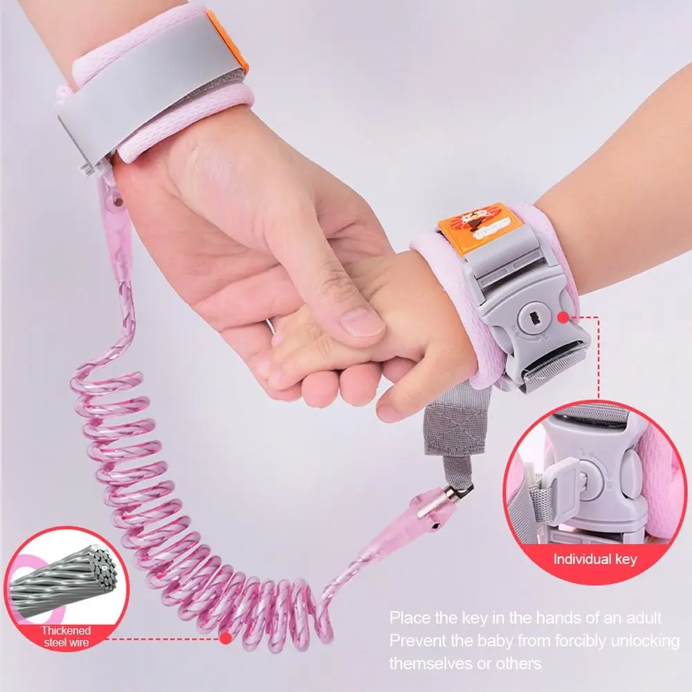 

Accessories Cute Dinosaur Toddler Harness Leash Child Leash Foldable Anti Lost Wrist Link Adjustable Baby Walking Wristband