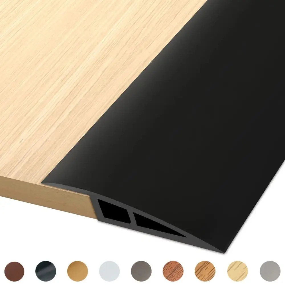 Durable Carpet to Tile Floor Transition Strip Self Adhesive Wear-resistant Edging Trim PVC 100cm Wheelchair Ramp Household