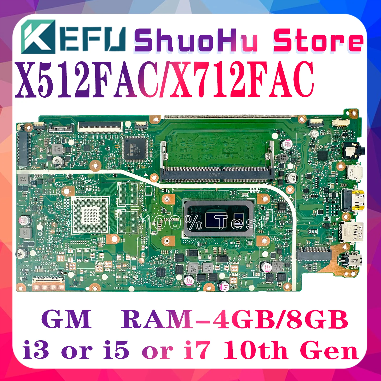 

X512FAC X512FF Motherboard For ASUS X712FAC X512FL X512FLC X512FB X512FJ X512FJC X712FB X712FBC V5000F Laptop Mainboard 100%Test